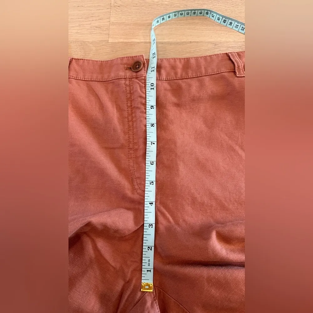 Eileen Fisher Stretch Cotton Hemp Canva tapered pant clay size 14 - Image 8