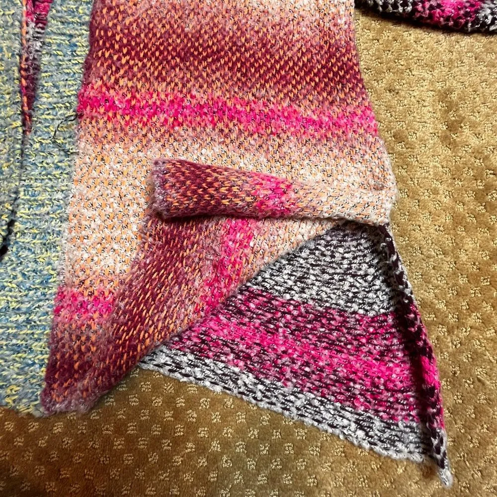 Free People Daydreamer Cardigan Multicolor Orchid Cloud Knit Oversized SZ S - Image 11