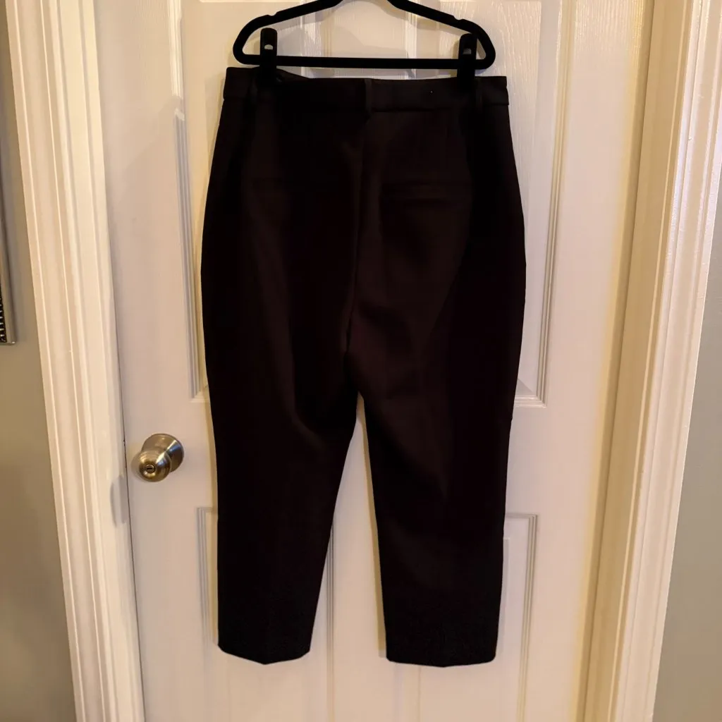 Express Black Editor Straight Ankle Trouser Pants 10S Short - Image 4