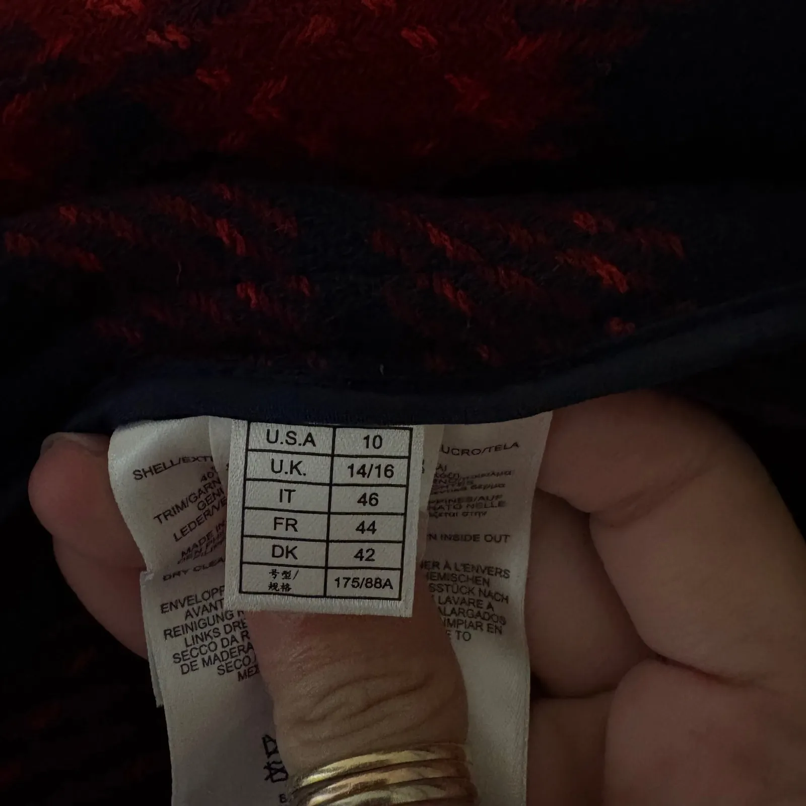 BROOKS BROTHERS Navy Toggle Coat Jacket Wool Fleece Lined Women's Size 10 - Image 7