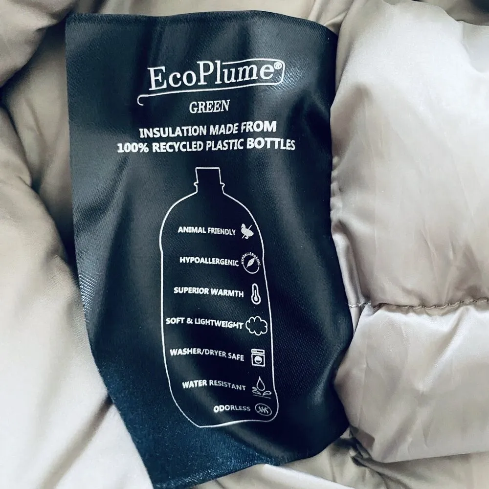 Bernardo Softy Glam Ecoplume Shawl Collar Puffer Jacket Belted Eco Friendly XS - Image 5