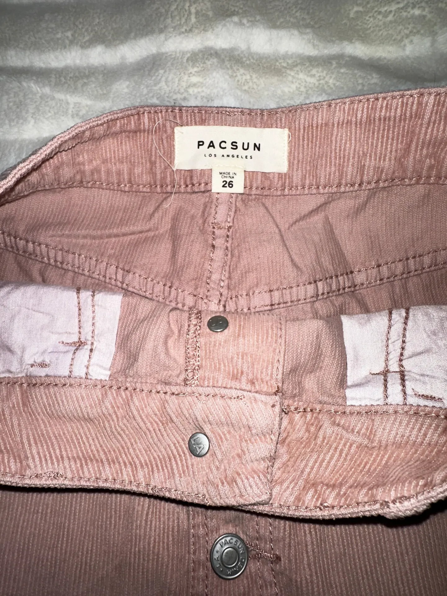 Pink Corduroy Skirt - Image 3