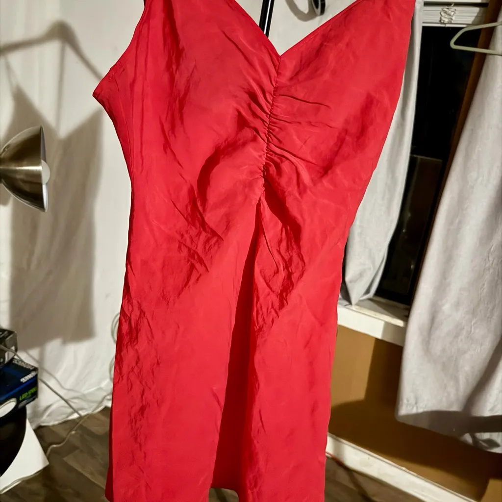 Zara Red Nightgown size medium cute cozy Chemise EUC - Image 4