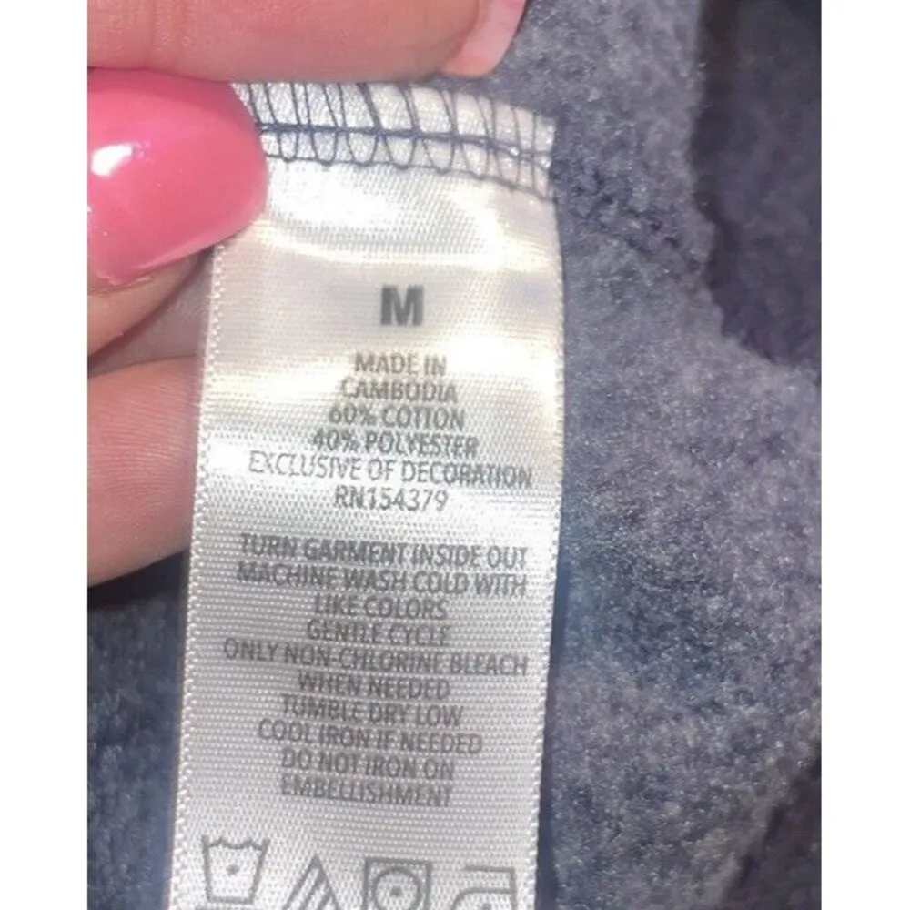 Aeropostale Hoodie Women’s Medium Navy Pullover Sweatshirt Cotton Blend. LTOP854 - Image 4