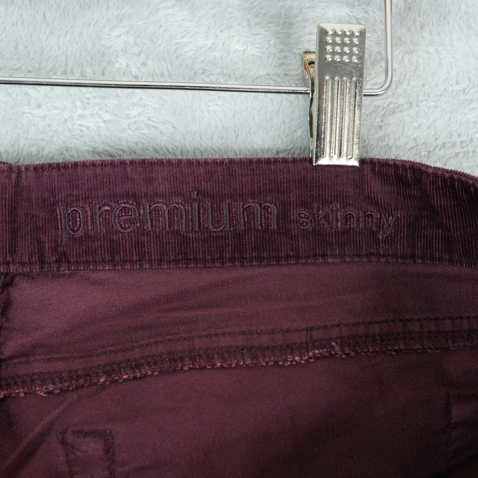 Gap Jeans Womens 12 Dark Maroon Premium Stretch Skinny Ankle Corduroy Mid Rise - Image 6