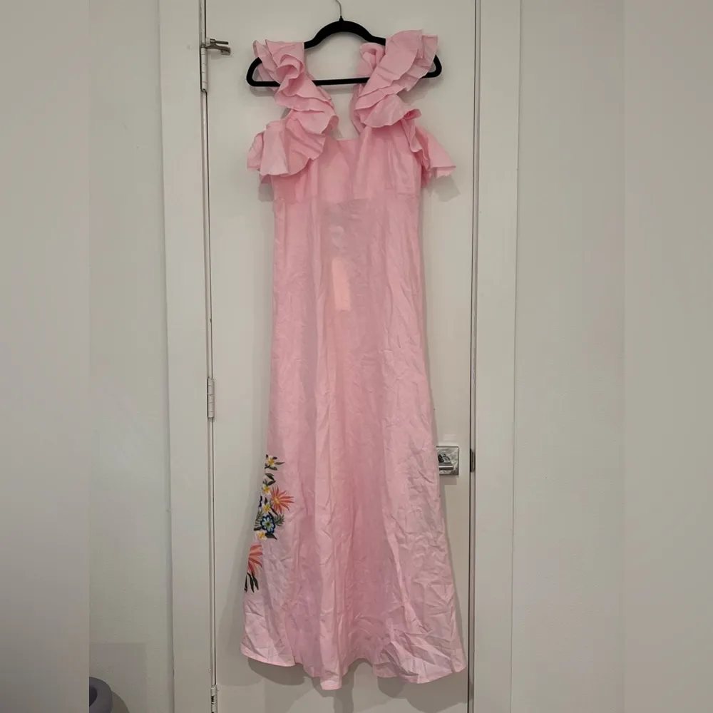 NEW Fanm Mon Lyndie Midi Dress Light Pink Size L - Image 3