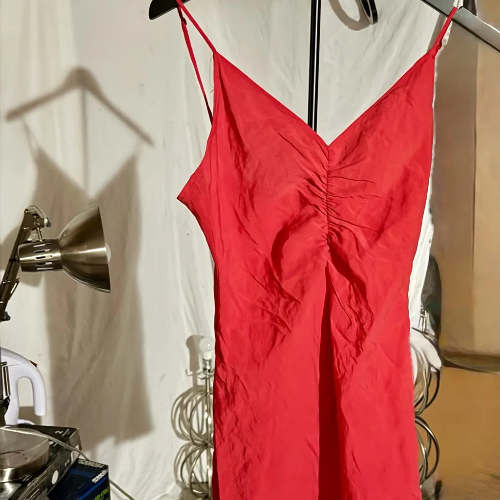 Zara Red Nightgown size medium cute cozy Chemise EUC - Image 5
