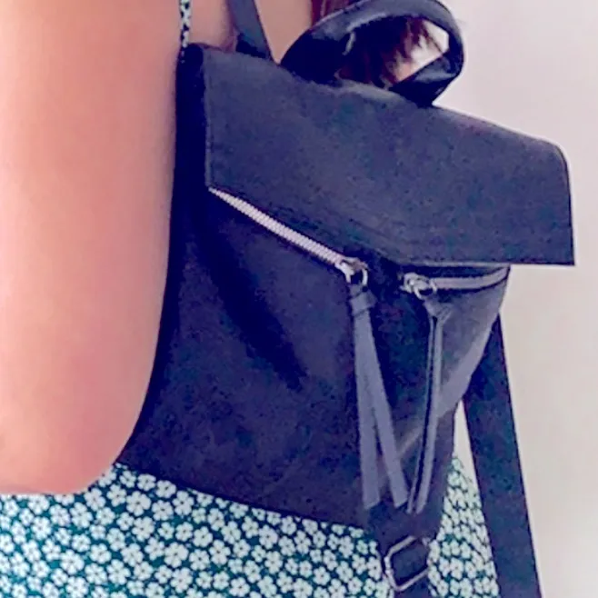 Botkier New York Black Nylon/Faux Leather Backpack - Image 4