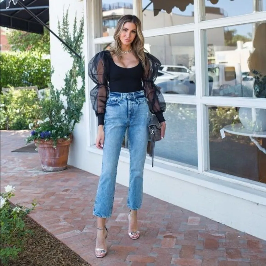 Lovers and Friends Reece High Rise Slim Straight in Harland 27 New Womens Denim - Image 10