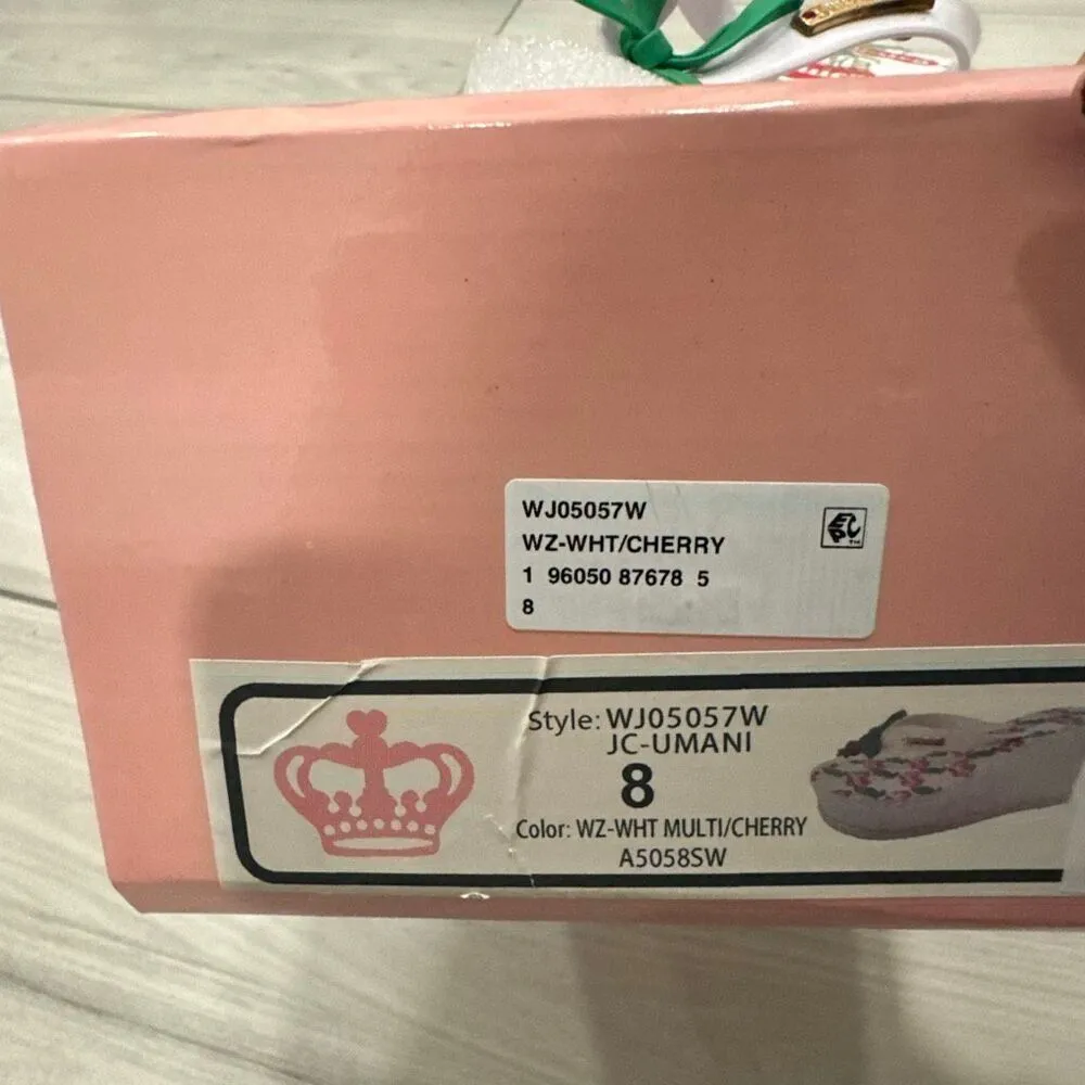 NIB Juicy Couture cherry platform flip flops sandals size 8 Looks like vintage - Image 3