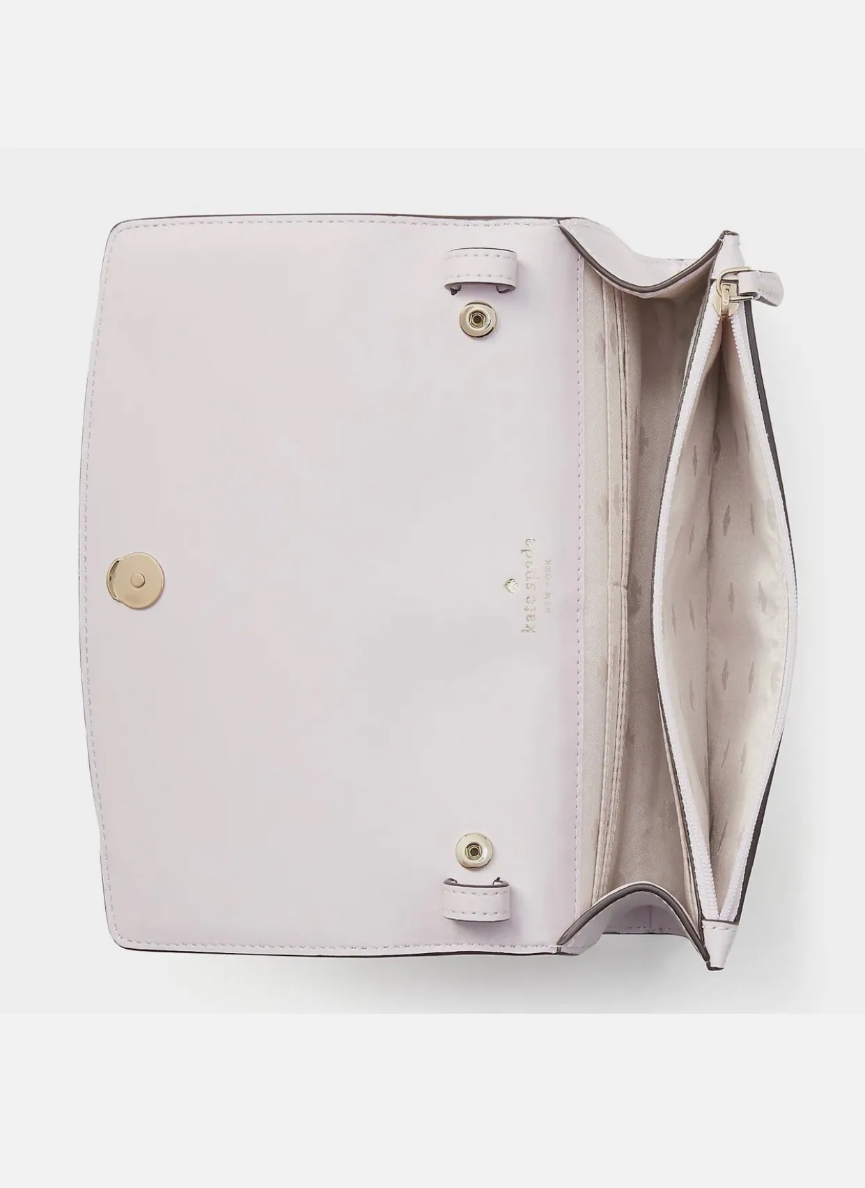 New York Perry Leather Crossbody Bag Pale Amethyst - Image 2