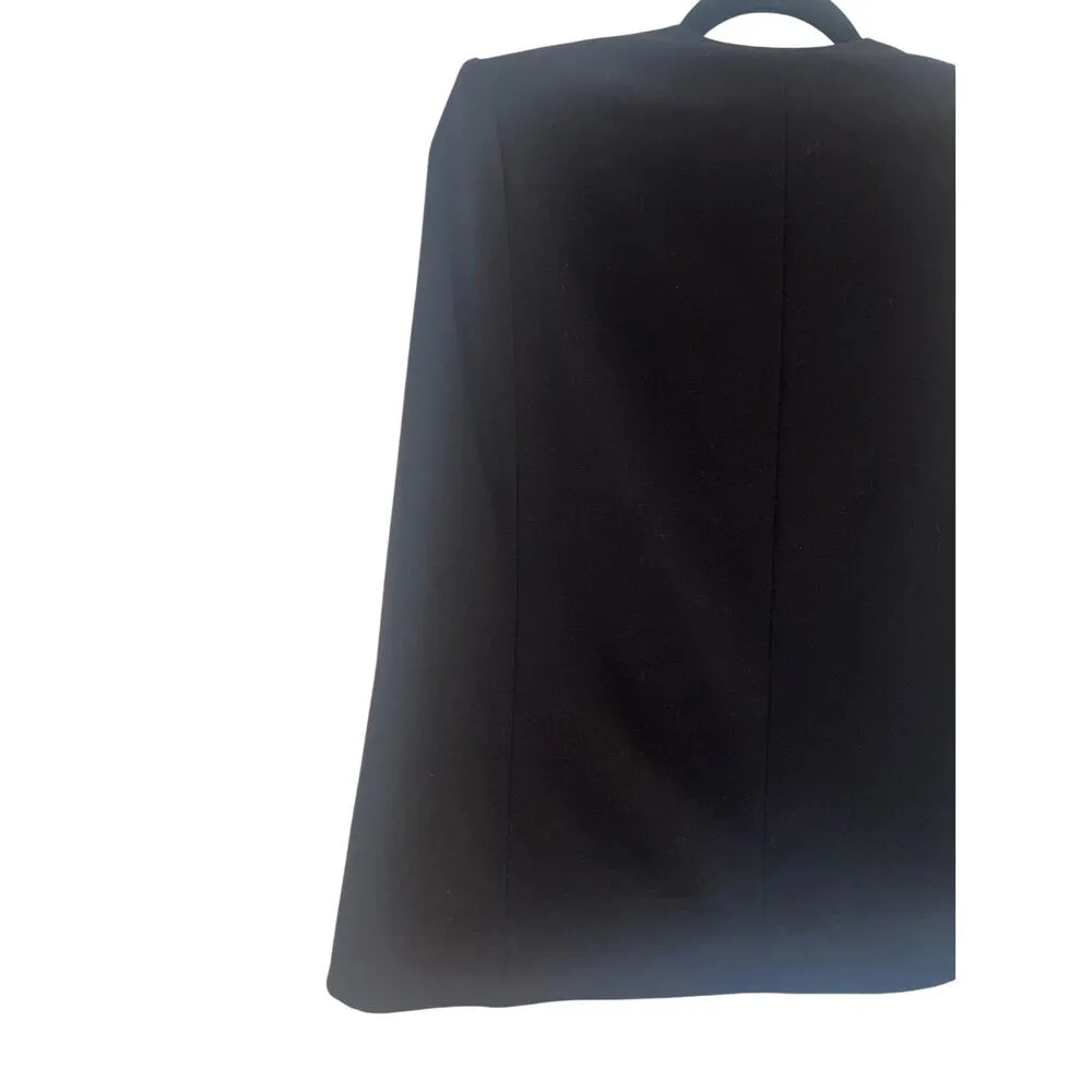 BCBGMAXAZRIA  Upas Cape Blazer Jacket Black Formal Cocktail XXS - Image 6