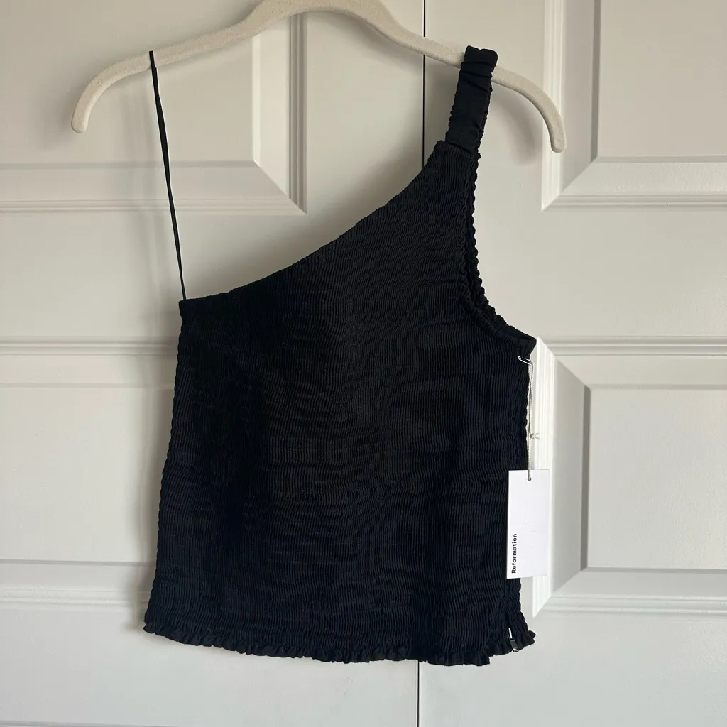 Reformation Holly Linen Ruched Tank-‎ NWT - Image 5