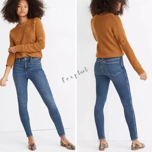 NEW Madewell 10" High-Rise Skinny Jeans‎ in Wendover Wash: TENCEL™, 24 - Image 2
