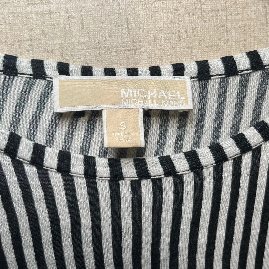 Michael Kors Black and White Long Sleeve Tee Size S - Image 4