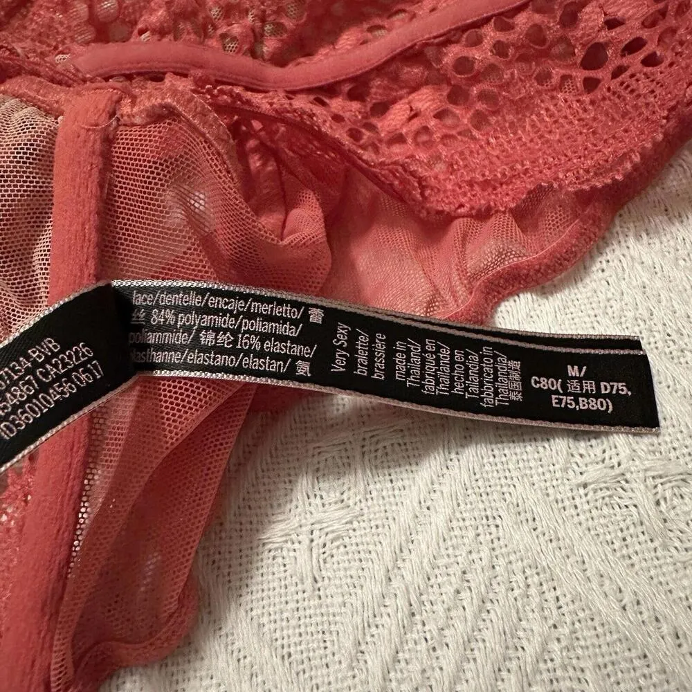 Victoria’s Secret Pink Lace Racer back Bralette Women’s Sz M Medium NWOT - Image 9