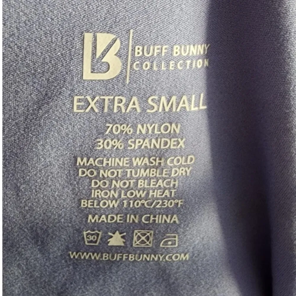 BuffBunny Collection Caged Up Botanical Strappy Sports Bra Blue XS - Image 3