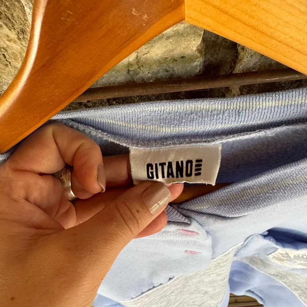 Vintage baby blue / gray sweatshirt Size L - Image 4