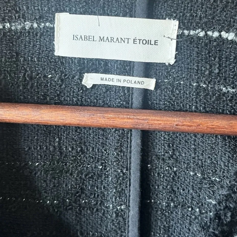 Isabel Marant Étoile Black & White Tweed Jacket Size 38 France Made - Image 6