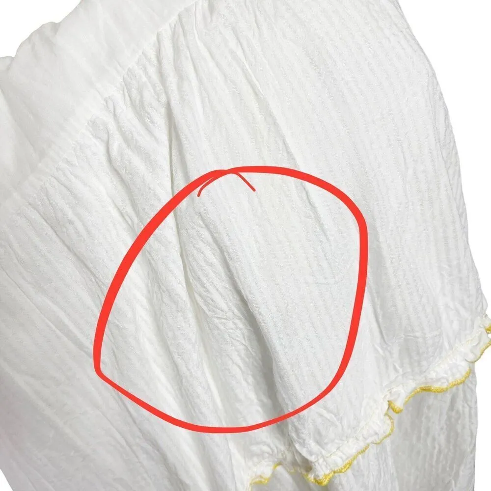 Tularosa Raz Midi Dress Women’s Size Medium White Embroidered Daisy Tiered - Image 15