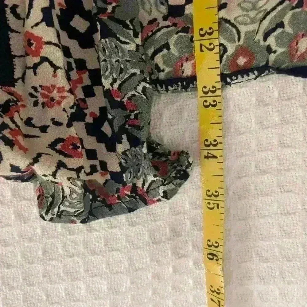 Womens Boho Long Floral Kimono Large‎ Bohemian Lightweight Cottagecore Festival Blue - Image 10