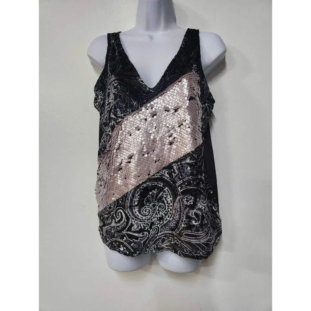 Anthropologie Tiny Cassandra Sequined Velvet Tank Size S. B-8 - Image 4