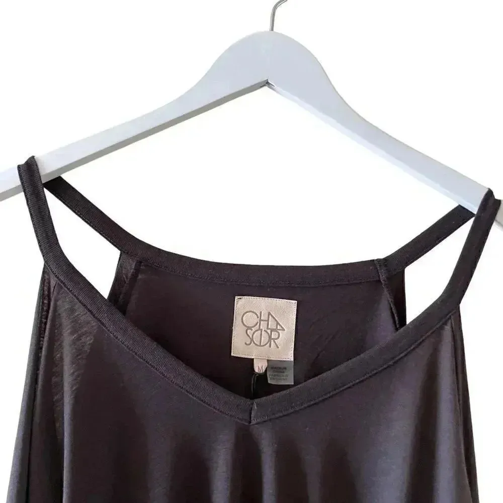 NWT Chaser Revolve COLD SHOULDER PEPLUM SLEEVE VINTAGE JERSEY Union Black Top M - Image 3