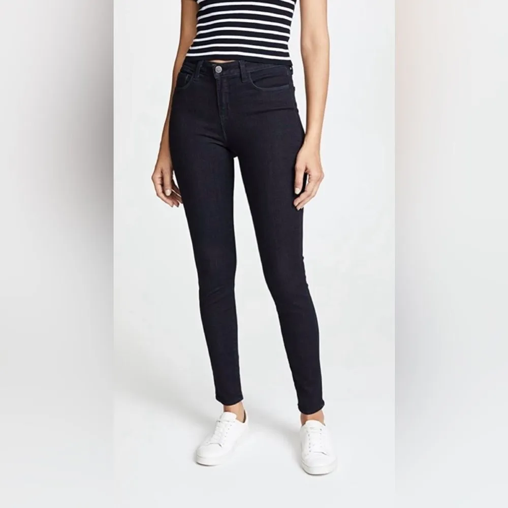 L’AGENCE Marguerite High Rise Skinny Jeans in Noir Black Size 26 - Image 3