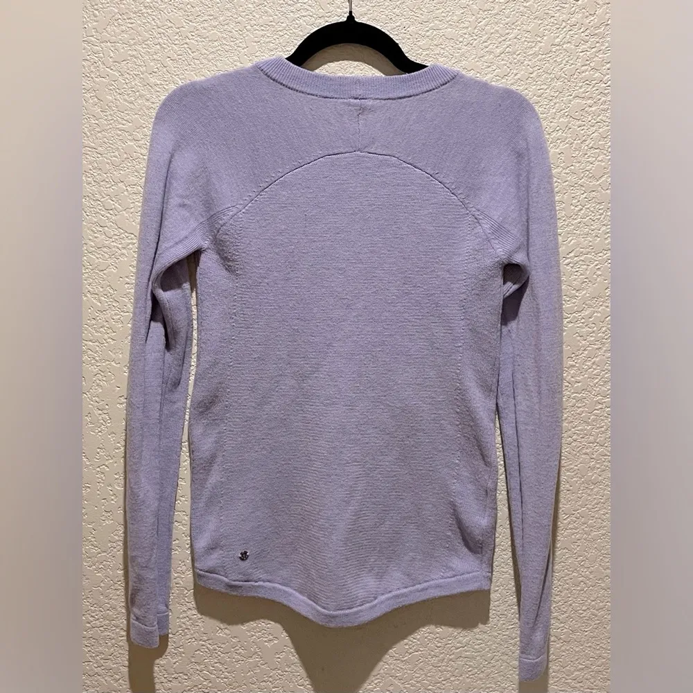 Lululemon Sit in Lotus Sweater Merino Wool Heathered Lilac Purple Size 4? - Image 5