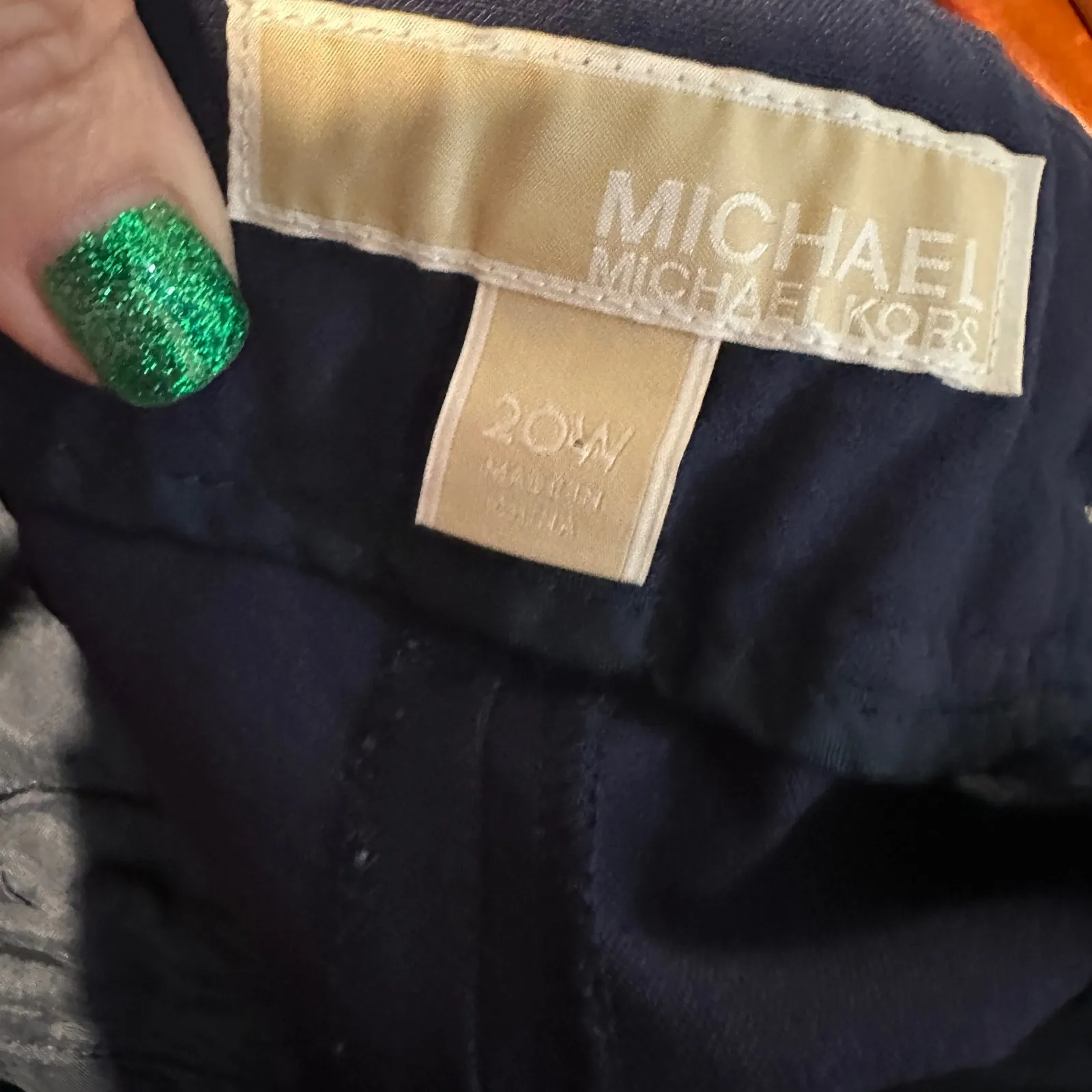 Michael Kors Womens Navy Blue Straight Leg Capri Pants Size 20W Business Casual - Image 12