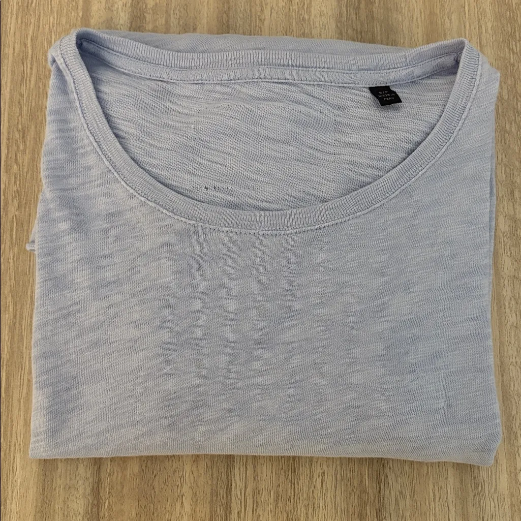 ATM Long Sleeve Slub Distressed Crewneck Tee Shirt Top Women’s Small T - Image 10