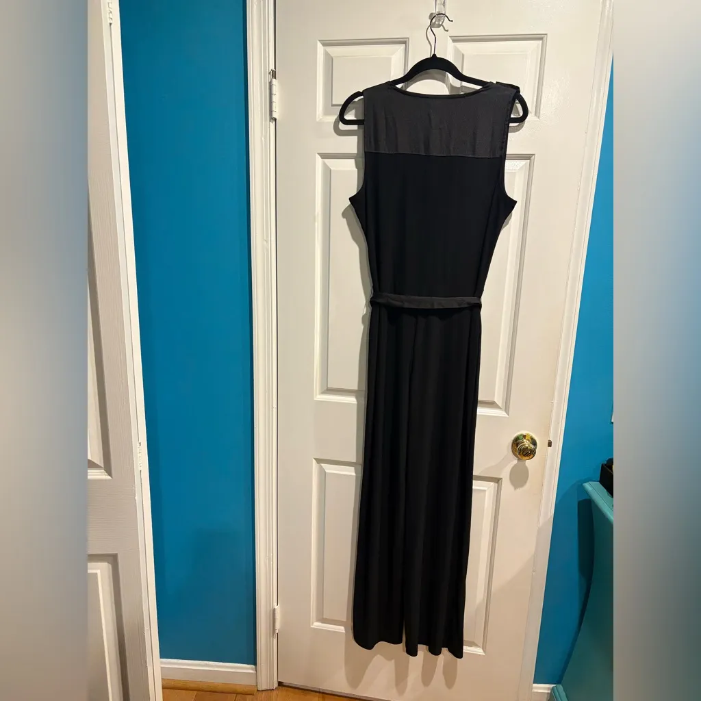 White House Black Market utility jumpsuit black M new with tags - Image 2