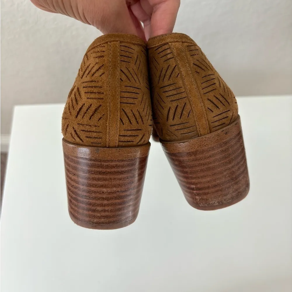 1. State Iddah Brown perforated suede Booties SZ 8.5 - Image 10