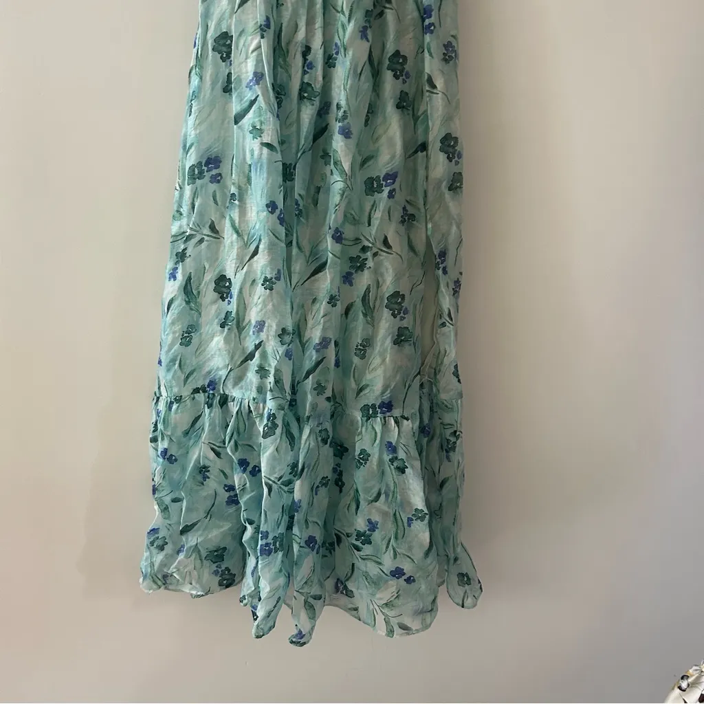 NEW ASTR the Label Revolve Kelby Green Blue Floral Corset Maxi Dress Size S - Image 4