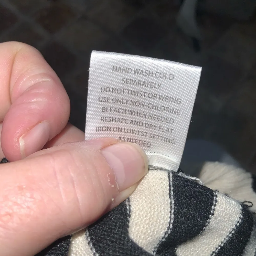 Women’s Pink Rose Black & Cream Broad Stripe 3/4 Sleeve Sweater Dress Size 2X - Image 9