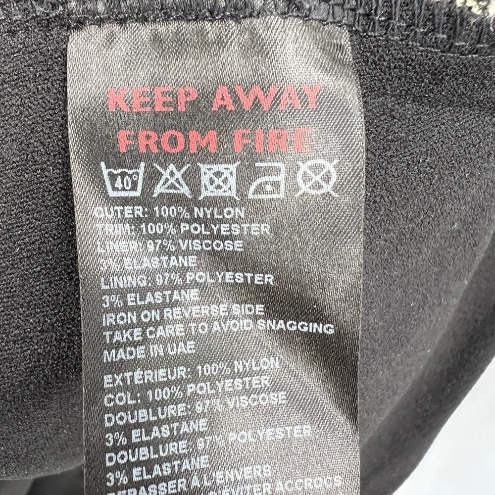 Urban Outfitters Floral Embroidered Mini Dress Black Spaghetti Strap Medium - Image 7