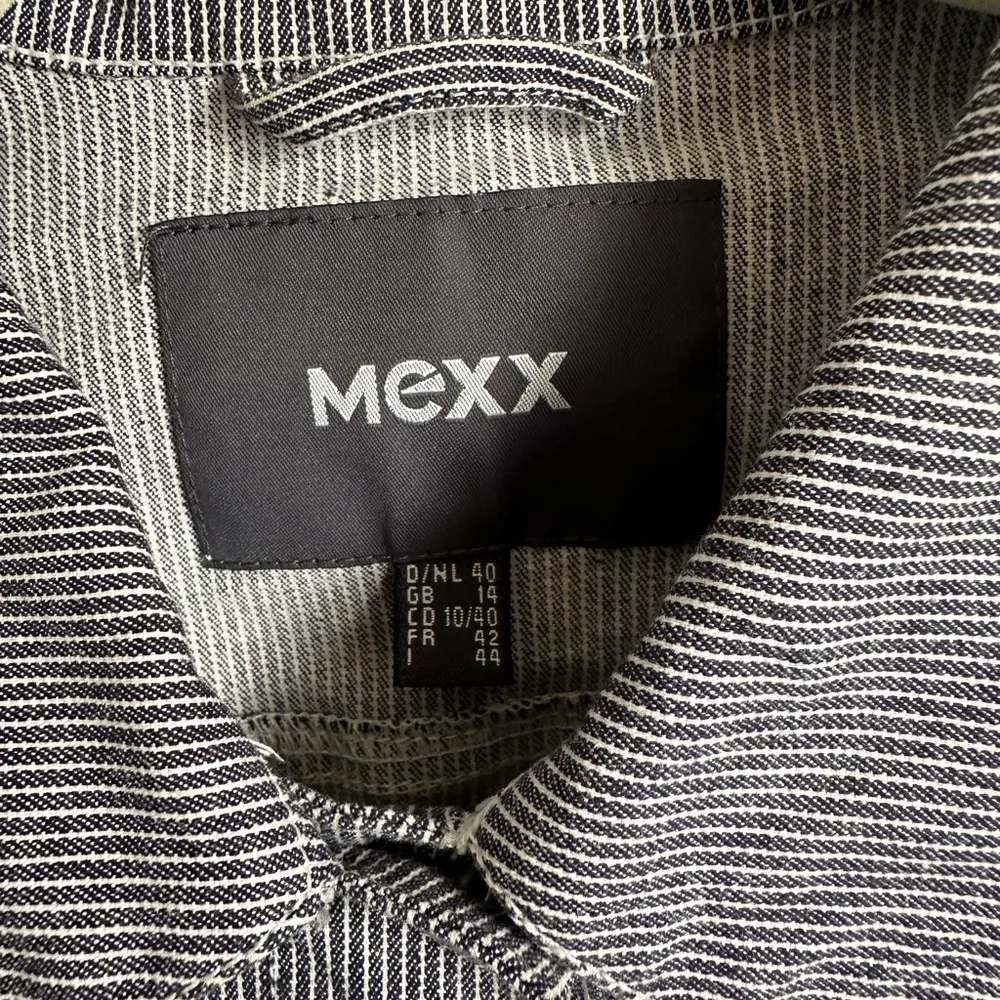 Mexx Charcoal Striped Denim Jacket Gray Size M - Image 3