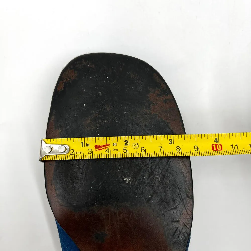 Vintage Rhea Nichols Suede Wedges Mary Jane Shoes Blue Rainbow Memphis Size 9 - Image 10