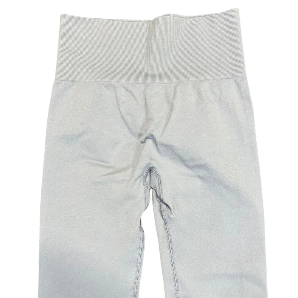 Mis Sweet Womens Butt Lift Yoga Workout Leggings Blue Gray Medium EUC - Image 2