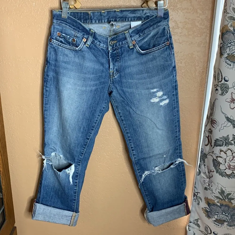 Lucky Brand  Distressed Sweet Dream Cuffed Crop Size 4/27 - Image 3