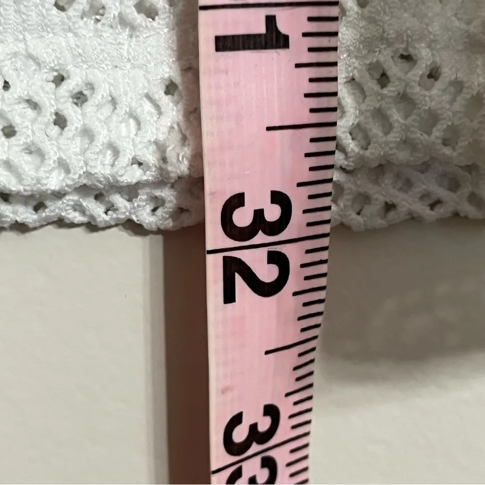 prAna Luiza Swimsuit Cover-Up Hooded‎ Tunic White Chevron Pocket Size Small - Image 9