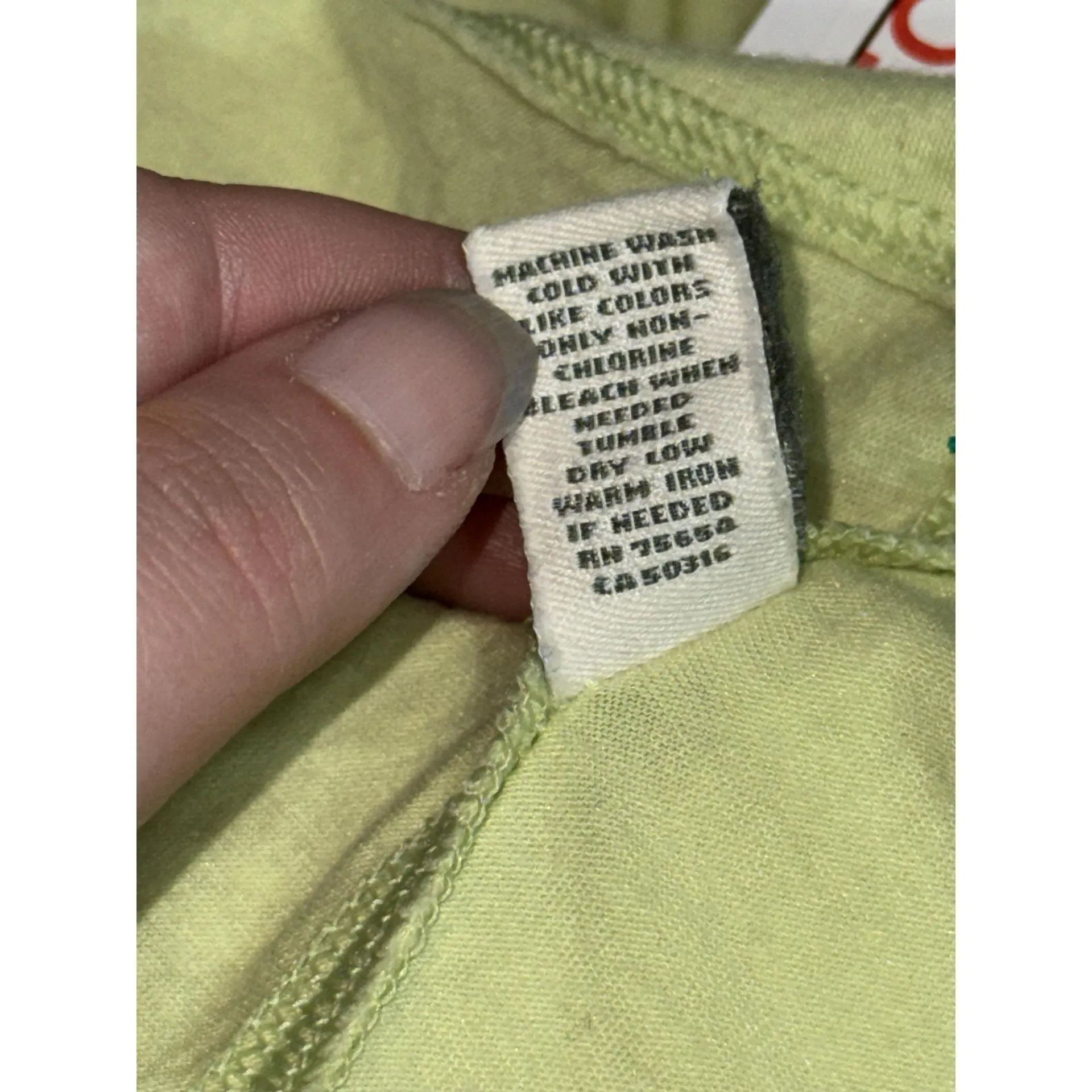 Abercrombie & Fitch Stretch Green Vintage V-Neck Short Sleeve Shirt Size Large - Image 7