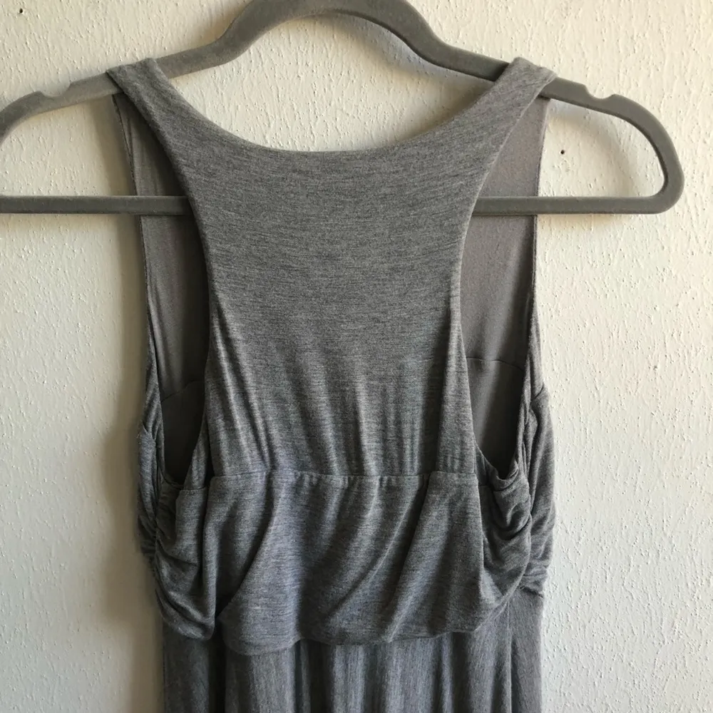Anthropologie Maeve Dress Sleeveless Knit Midi Heather Grey Handkerchief Hem XS - Image 13