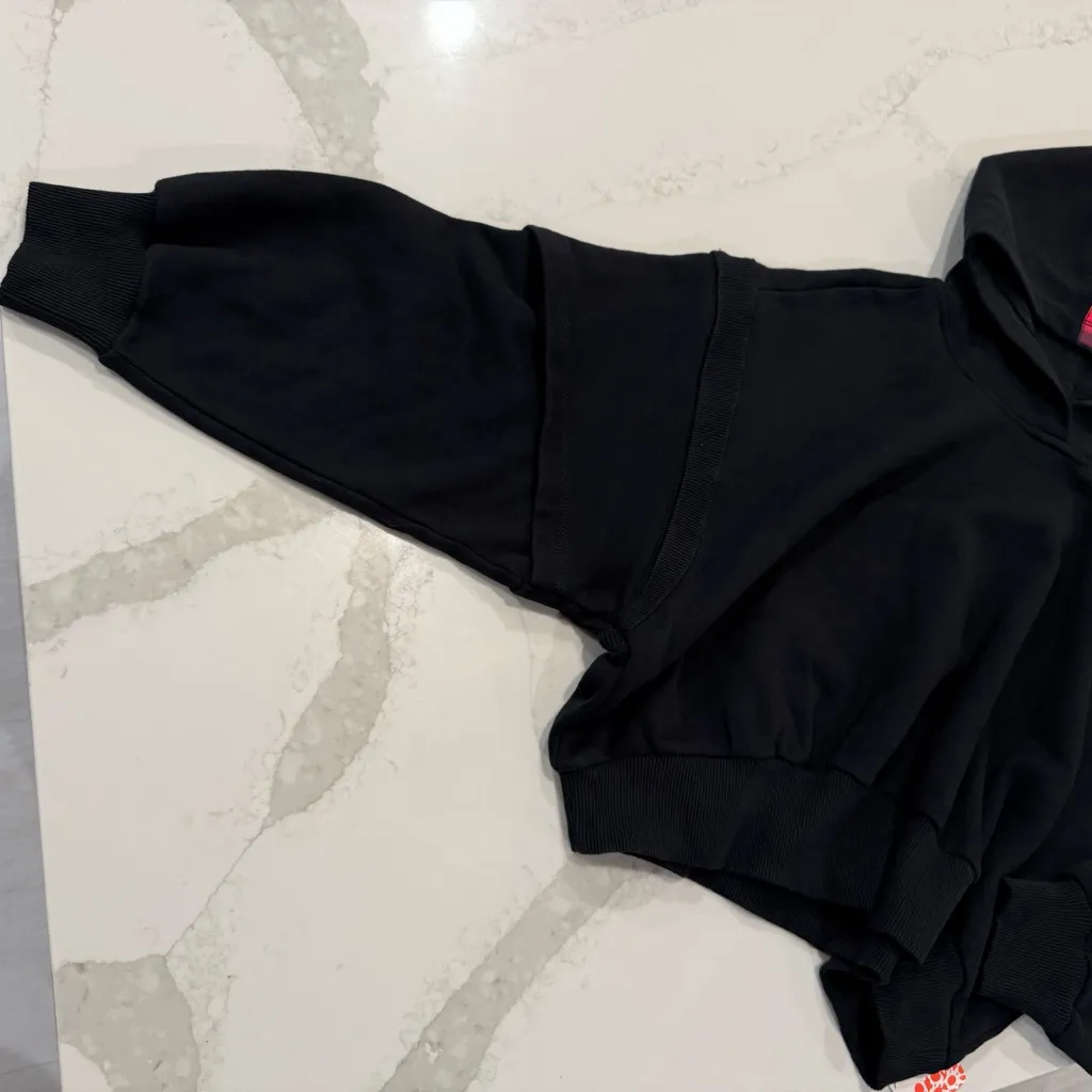 Free People Movement NWT Snow Flow Hoodie Women’s Small Black Logo Geo Stripe - Image 3