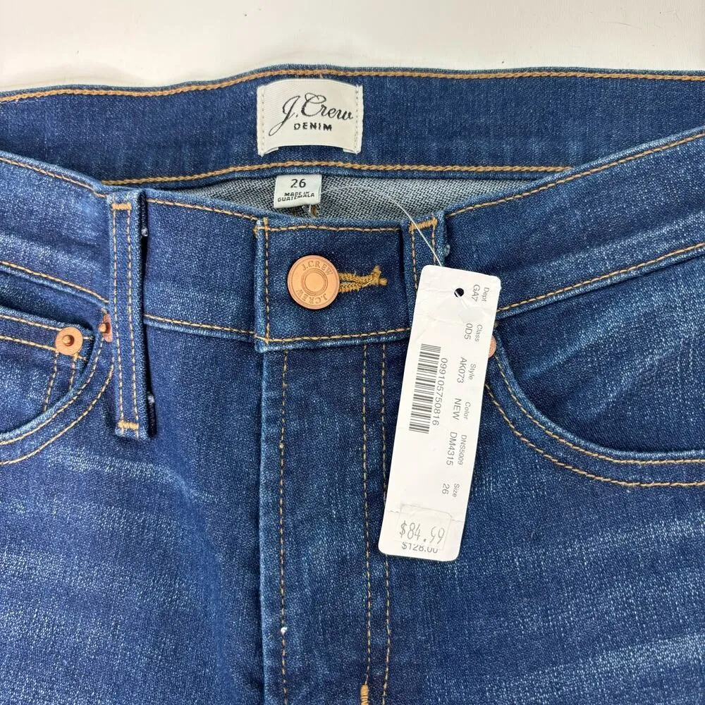 J. Crew Vintage Straight Leg Dark Blue Jeans High Waist 26 - Image 5