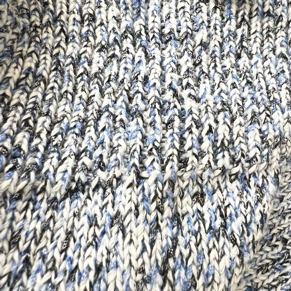 WHBM Blue Multicolor Cozy Thick Knit V-Neck Pullover Sweater Top Size Small - Image 10