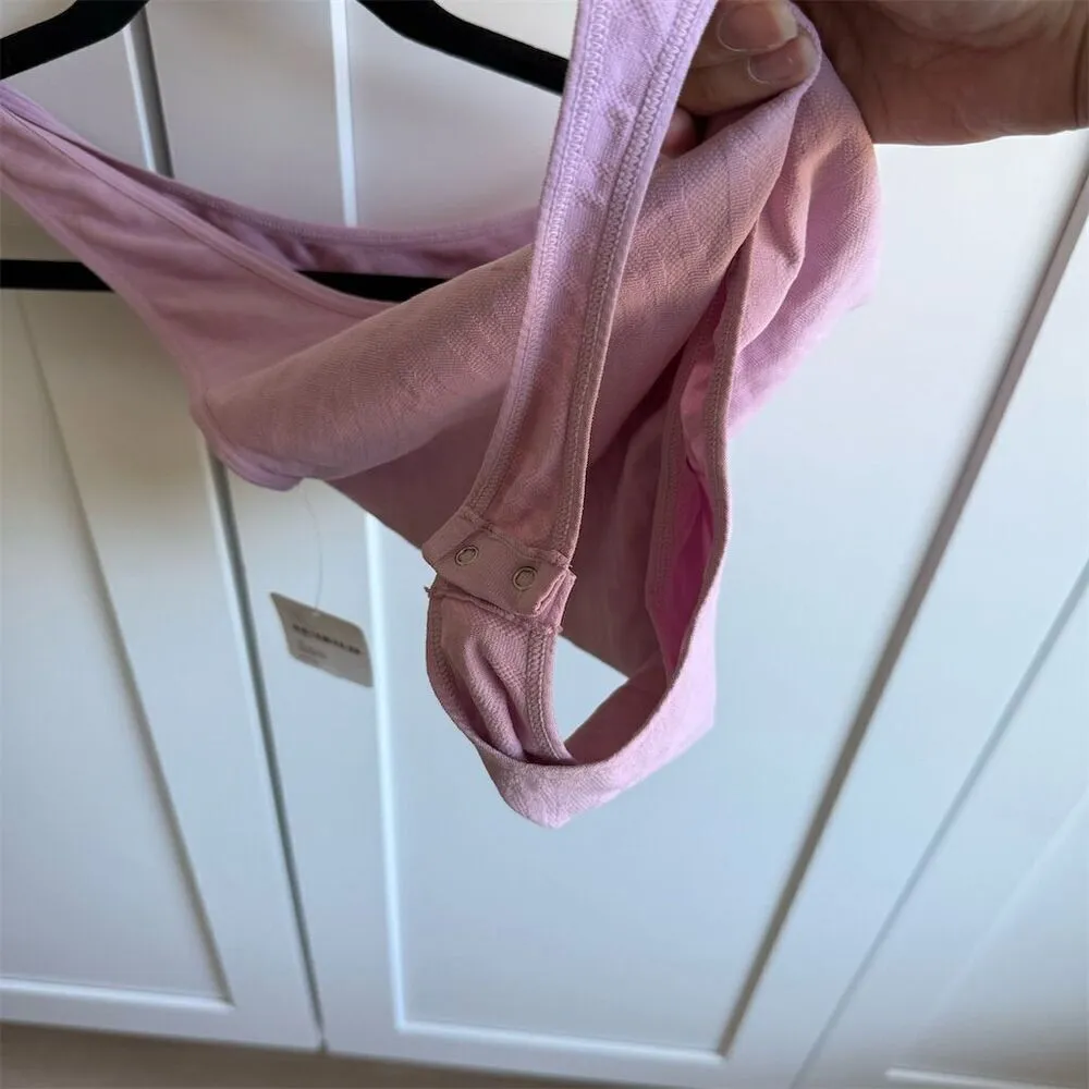 Free People Women's XS/S Light Purple One Shoulder Bodysuit Blouse - Image 6