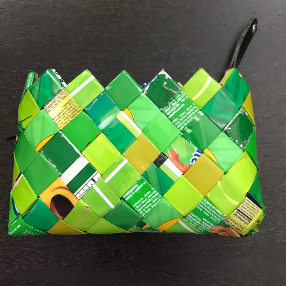 GREEN CANDY WRAPPER ZIPPER MINI WALLET - Image 2