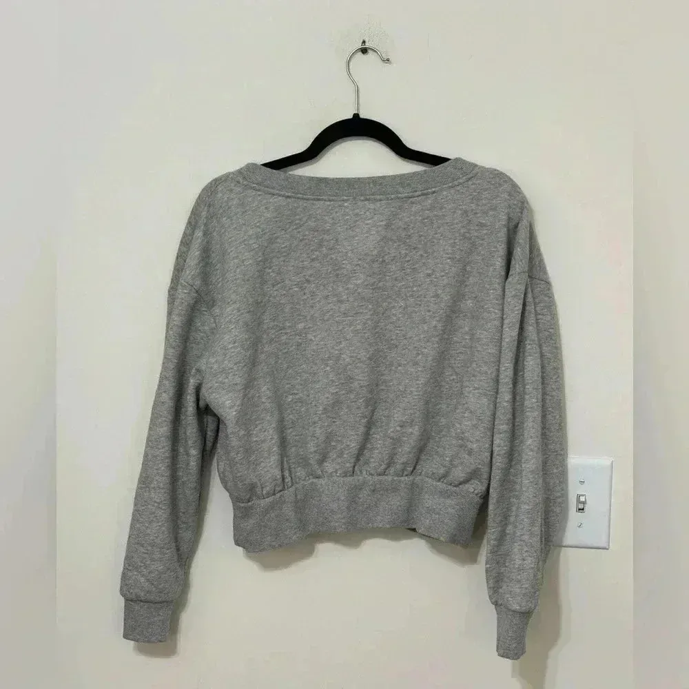 Urban Outfitters Large Cropped‎ Sweatshirt V Neck - Image 2