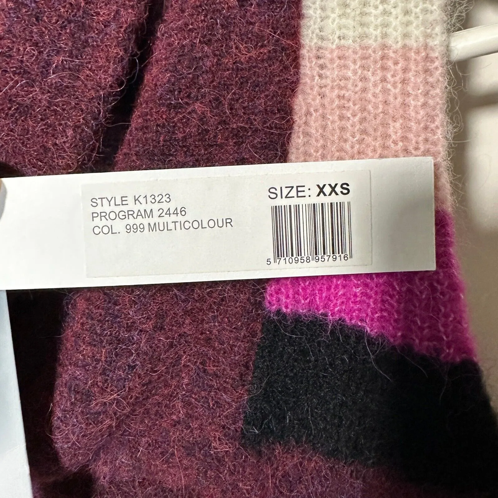 GANNI‎ Paneled Striped Knitted Vest Alpaca Wool Blend Sleeveless Sweater Top XXS - Image 6